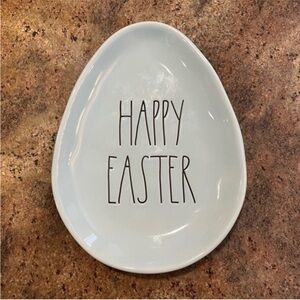 RAE DUNN "Happy Easter" Blue Serving Dish